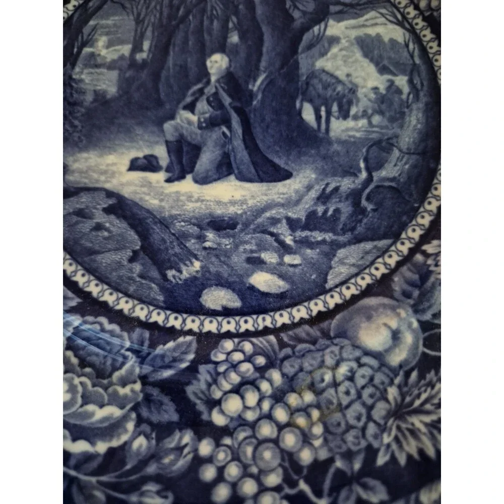 Staffordshire England Plate Washington's Prayer At Valley Forge 10